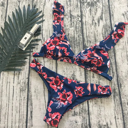 Chic Printed Bikini Set