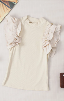 Ruffle-Sleeve Top