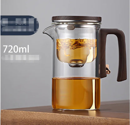 Tetera de cristal con filtro resistente al calor