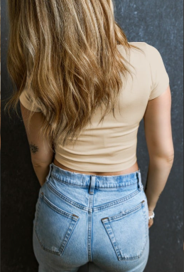 Square-Neck Crop Top