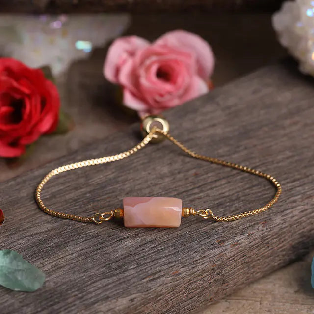 Elegant Prism Stone Chain Bracelet