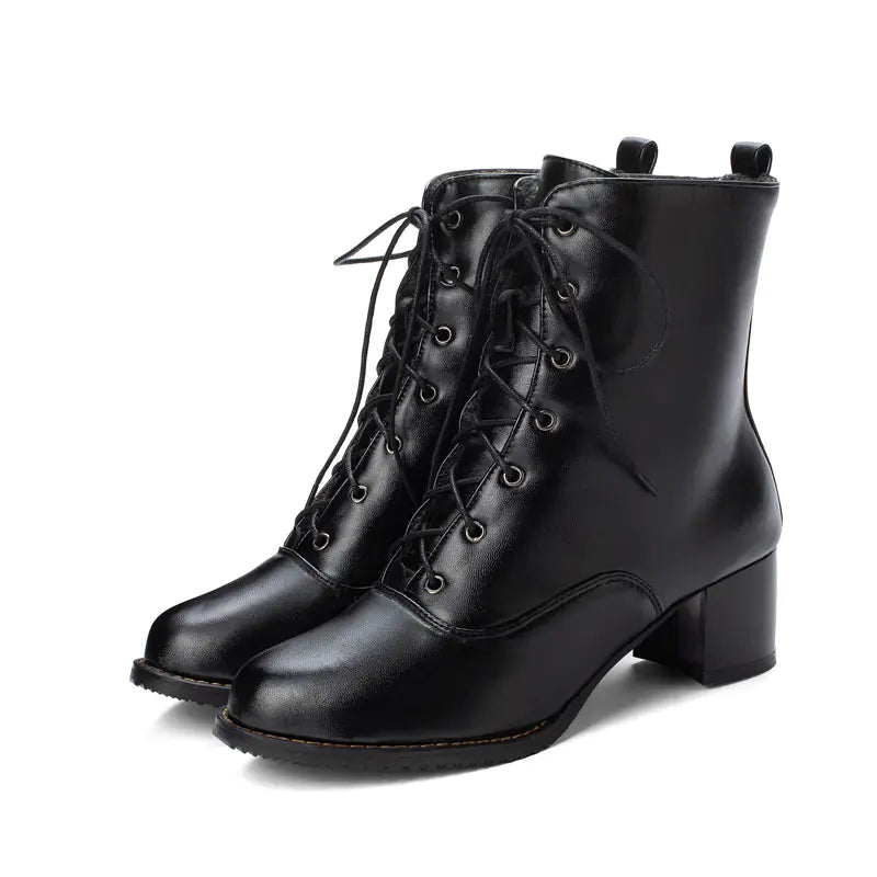 Women's Stylish Mid-Calf Martin Boots