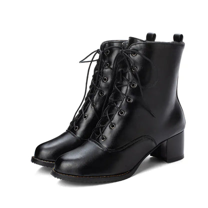 Women's Stylish Mid-Calf Martin Boots