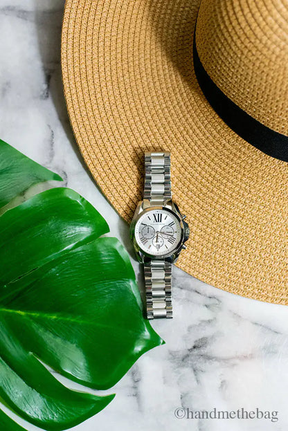 Reloj de pulsera Michael Kors Bradshaw de acero inoxidable en tono plateado (MK5535)