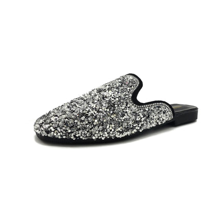 Korean Chic Sequined Mules